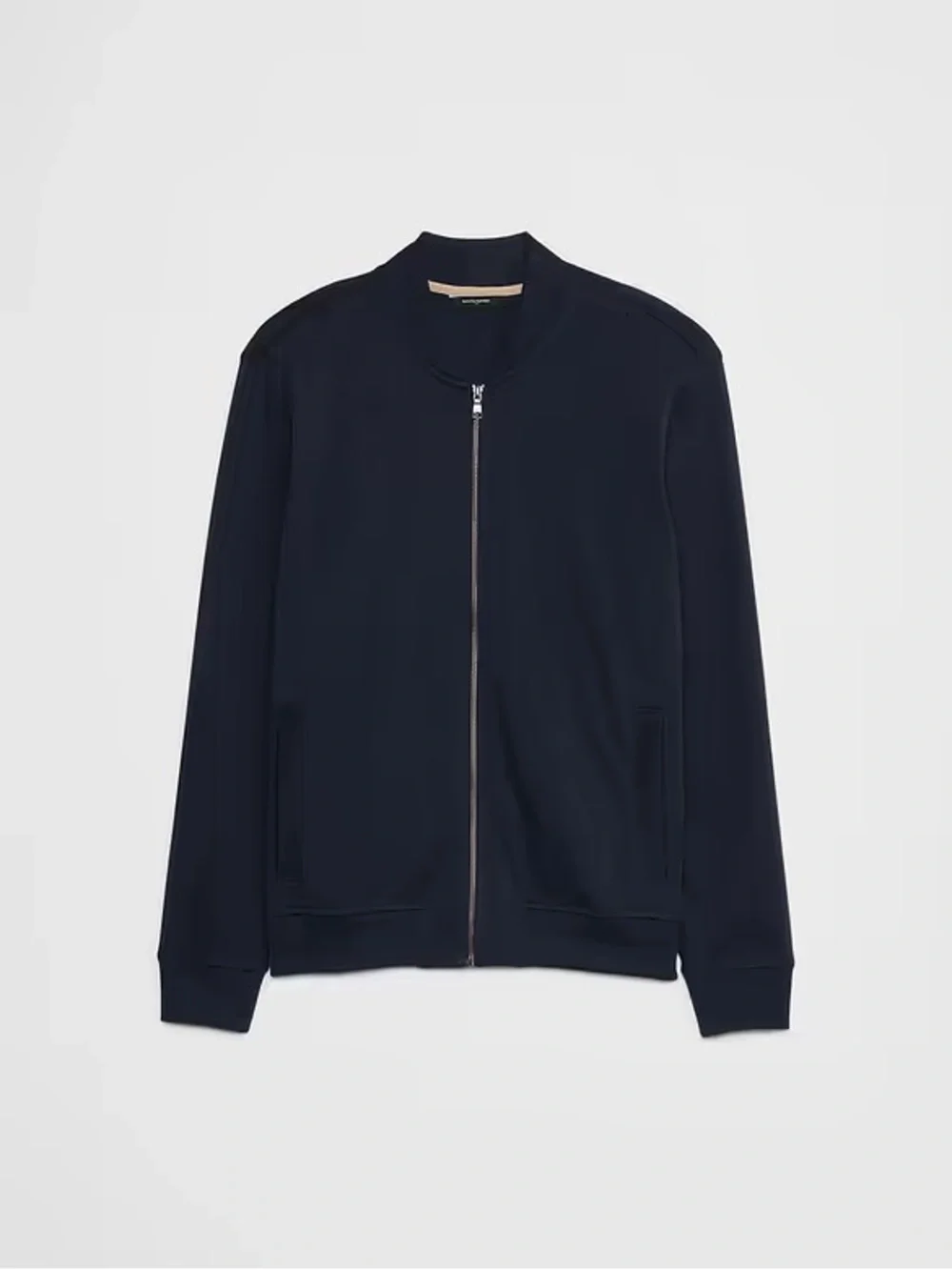 Banana Republic Men’s Luxe Touch Bomber Medium TALL Navy Blue